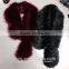 Large size fox fur collar with tail for lady overcoat winter faux raccoon fur scrafs 160cm