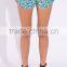 Women adjustable tie popular print beach shorts wholesale relaxed fit shorts