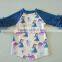 wholesale baby clothes cotton 3/4 sleeve ruffle raglan,baby icing ruffle top