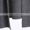 Women's fashion grey thick long hoodie cardigan sweater with high quality