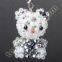 Mixed Crystal Beaded Kitty Cat Charms