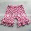 High quality 100% cotton baby summer shorts red weave printed pattern kids ruffle clothes shorts