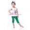 Green Mermaid Short Sleeve Top with short Pants Kids Outfit