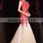 Elegant Sheath / Column Off-The-Shoulder Floor-length Lace prom Party dress evening dress P025