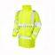 Oxford Hi-vis Yellow Waterproof rain safety jackets for worker