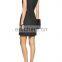 china fashion black micro mini sexy dress sexy mature elegant mini dress wool dress with zip-detailed