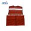 High visibility orange-red mesh pockets reflective fluorescent orange safety vest