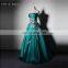 LSQ313 strapless lace up appliques patterns green satin sexy revealing emerald green evening dresses