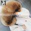 Fashion Women Winter Sheep Fur Jacket Real Raccoon Fur Collar Corduroy Jacket