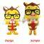 Top selling promotional cute fat animal stuffed doll plush toys for kid