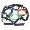 Home Fitness 11pcs Yoga Pilates Abs Exercise Gym Resistance Bands Set with promotional material