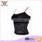 Customized color nylon tight belly in black women short sleeve camisole