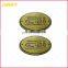 Custom Logo Antique Gold Oval Shape Metal Label tags