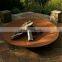 Cold corten steel industrial style fire pit outdoor fire pit garden fire bowl