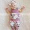 INS baby outfits flower sleeveless hoodies+long pant 3pcs/set baby good quality top Set 0-18M