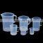 Laboratory Plastic Measuring Cup Handle Graduated Transparent Beaker