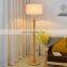 Wholesale price Sample design Floor Lamp with wooden rattan wicker floor standing lights from Zhongshan lighting factory