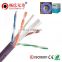 cat6 lan cable gel price pass test bare copper 24awg 4pr 305m 0.56 utp cat6 network cable jelly filled indoor cable