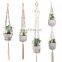 K&B indoor adjustable cotton rope wall artificial plant hanger flower pot holder garden hanging baskets