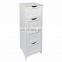 White Wooden MDF 4-Drawer Floor Standing Bathroom Storage Cabinet