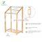 3 Tier Freestanding Beach Towel & Poolside Rack with Bottom Storage Shelf Bamboo Towel Rack Holder Organizer for Bath