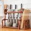 New Kitchen Shelf Double Layers Wholesale Rack Plastic Storage Rack With Chopstick Cage Cutting Board Rack