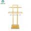New design wood bathroom two tier towel rack free standing bathroom towel rack hot sale household bathroom bamboo towel rack