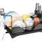 Dish Drying Rack, Kitchen Small Dish Drainer, Durable Stainless Steel Dish Rack with Wine Glass Rack and Drainboard