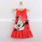 Summer Minnie vest skirt girl casual children's lotus leaf collar vest dress