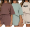 Custom Women Summer Shorts Sets 100% Cotton Short Sleeve T Shirt Shorts 2 Pieces Set From Bangladesh