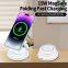 Magnetic Wireless Charger 360 degrees Foldable Rotating 3-in-1 Magnetic Phone Charging Stand for iPhone 15 14 13 12 Pro/Max