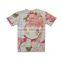 High quality printing comic design round neck tshirt/top