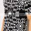 Longline T-Shirt With Aztec Print