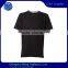 Mens' O-neck Blank T-shirt in Black With White Tape