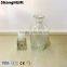 460ml Embossed Square Bottle For Brandy With Glass Stopper Wine Bottles