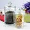 Hot selling products glass jar round unique kitchen tea canister sets in glass