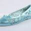 2015 fashion designs pvc upper flats jelly shoes cheap plastic shoes hollow out causal shoes spring or autumn wearing lady
