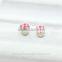 No Hole Round Crystal Magnetic Magnet Studs Earrings For Women Men