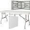 HL-T-14019 HDPE steel tube folding table with suitcase