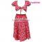 Newest Plus Size Short Fat Women Pink Evening Dress