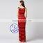 100 Viscose Yarn Dyed Casual Sleeveless 2015 Fashion Dress