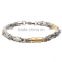 Factory wholesale silver and gold joint 316l stainless steel bracelet men                        
                                                                                Supplier's Choice