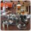 Korean style 3pcs induction stainless steel cooking pot set with double bottom