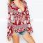 Elegant Fashion Design Flower Lady Blouse