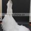 2016 new ruffle layers skirt with off-shoulder beauty mermaid lace wedding dress