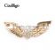 Fashion Jewelry Rhinestone Heart Wing Design Brooch Women Girls Dresses Hijab Scarf Party Promotion Gift Apparel Accessories