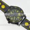 2014 leather strap sport quartz watch for men