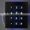 12 keys metal customizable 4x3 keypad with rear panel mounting