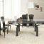 Z652-1 modern black pvc leather dining chair and dining table