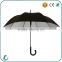 high quality pongee fabric with uv silver auto open golf straight umbrella
